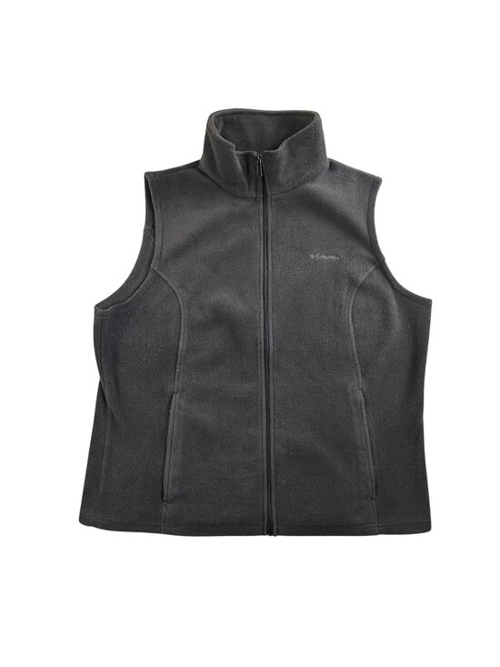 Columbia Jackets & Blazers - Columbia Vest Womens 1X Gray Fleece Full Zip Lightweight Pockets Outdoor Hiking